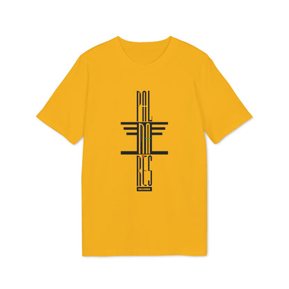 Yellow t-shirt with black "PAL RES RECORDS" graphic logo.