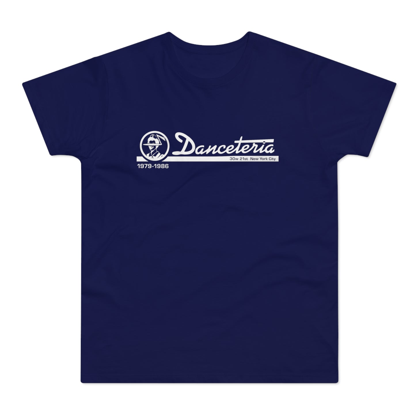 Navy t-shirt with white