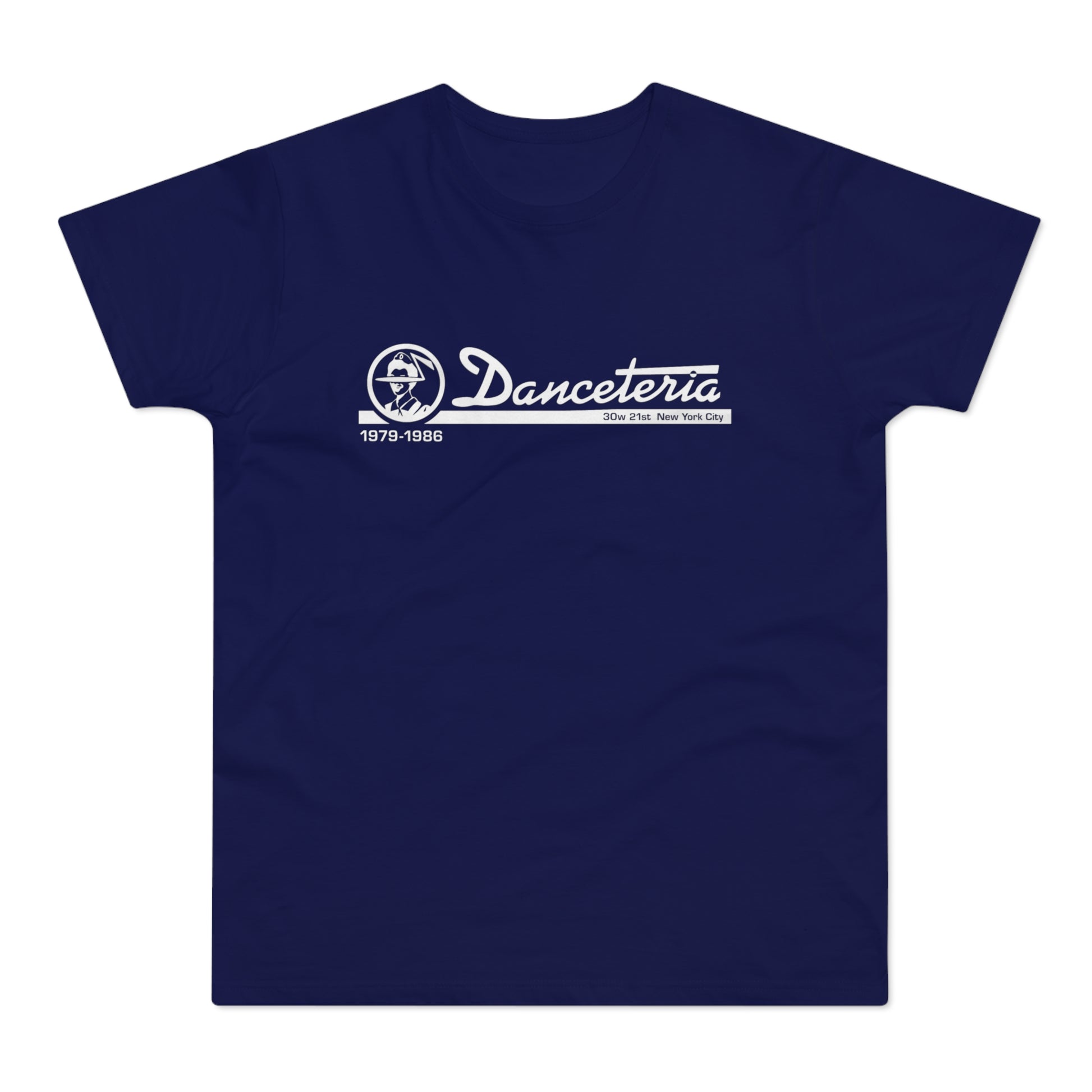 Navy t-shirt with white