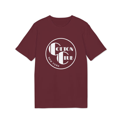 Maroon t-shirt with white "Cotton Club New York" circular logo on the chest.