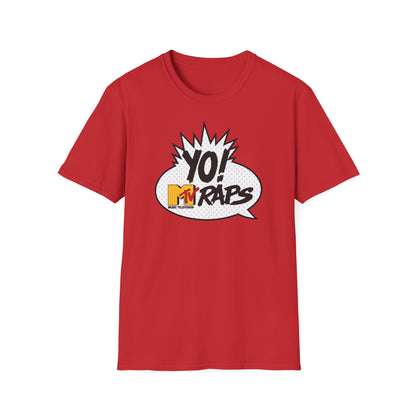 Red t-shirt with Yo! MTV Raps logo and MTV Music Television text.