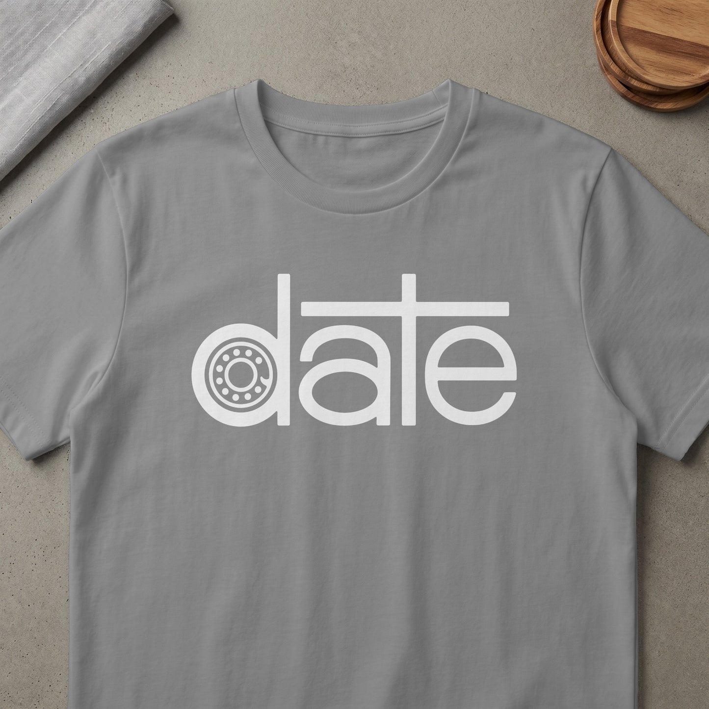 Grey t-shirt with white