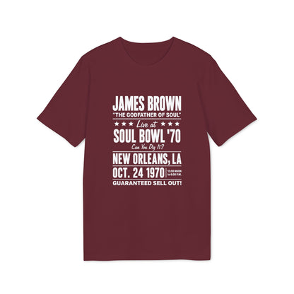 James Brown "Soul Bowl '70" New Orleans Oct. 24 1970 graphic tee.