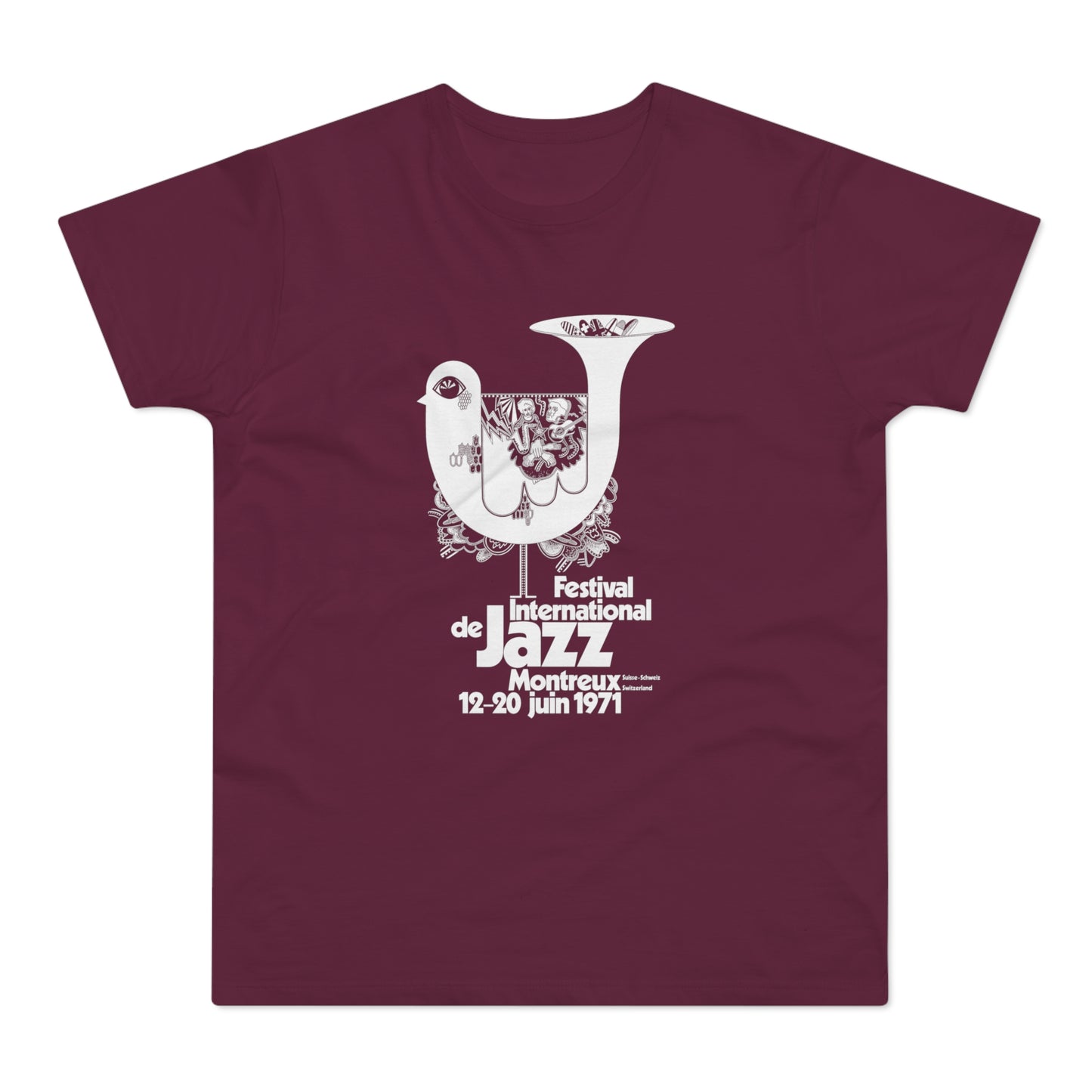 Festival International de Jazz Montreux June 12-20 1971 poster design.