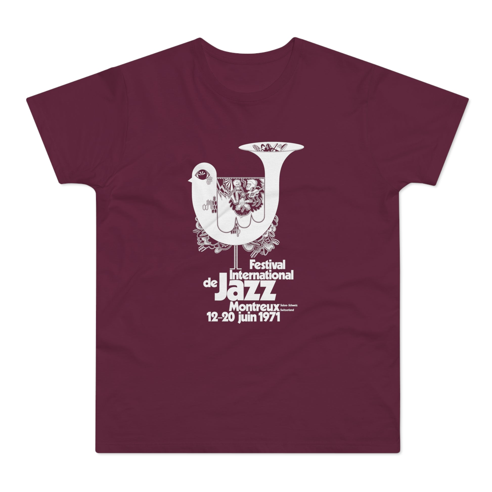 Festival International de Jazz Montreux June 12-20 1971 poster design.