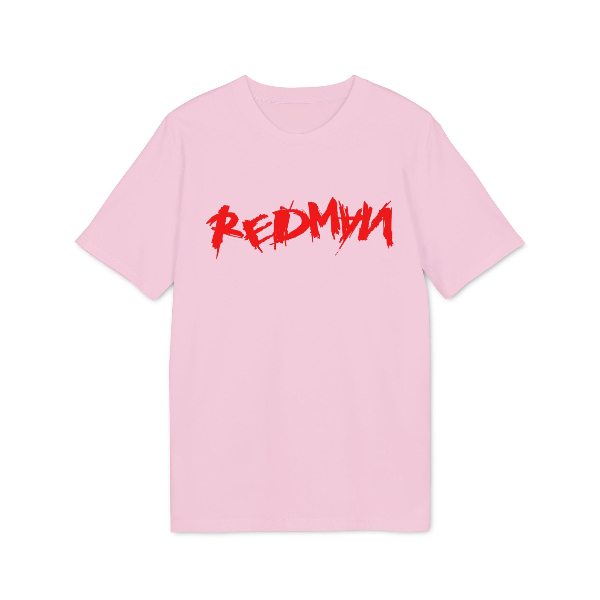 Pink t-shirt with red distressed "REDWAVE" text logo.