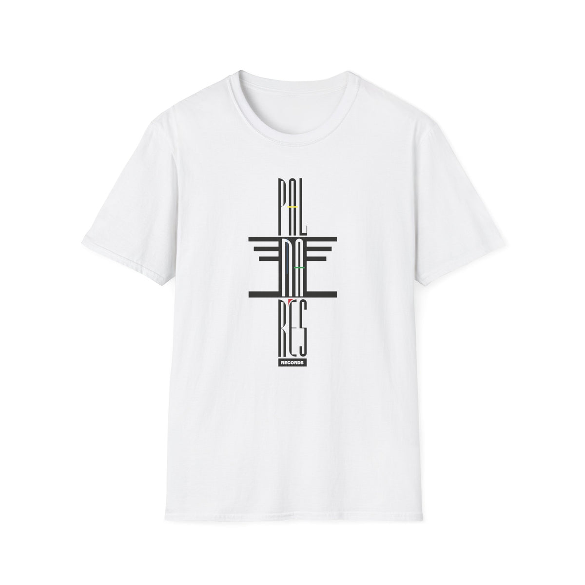 White t-shirt with stacked text logo: "PAL", "MAE", "RES", and "RECORDS".