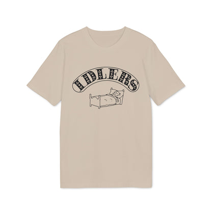 T-shirt with "FIDLERS" text above a cartoon of a person sleeping in bed.