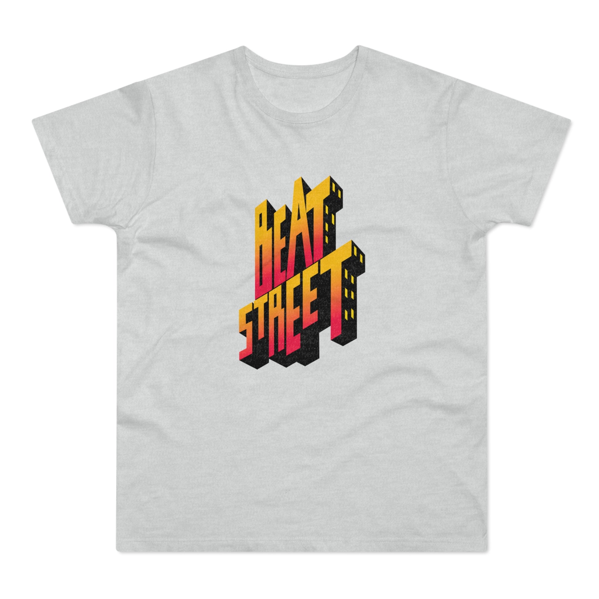 Light gray t-shirt with a 3D "BEAT STREET" logo in yellow and red.
